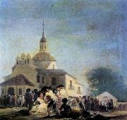 Francisco de goya y Lucientes Pilgrimage to the Church of San Isidro painting